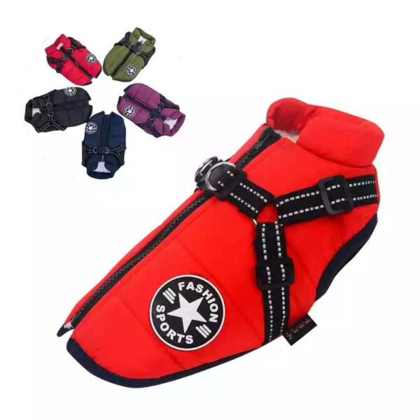 Waterproof Winter Jacket With Built-In Harness
