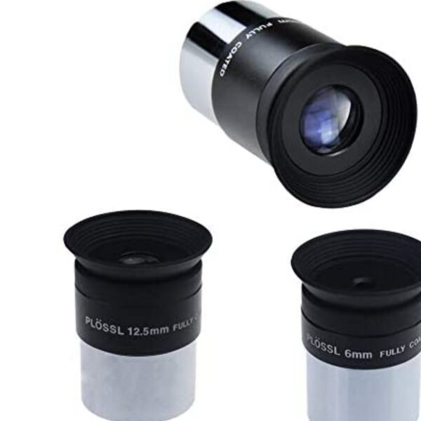 Telescope 1.25" Plossl Eyepiece Kit Plossl Eyepiece 6/12.5/20mm - 52 Degree FOV and 4-Element Design