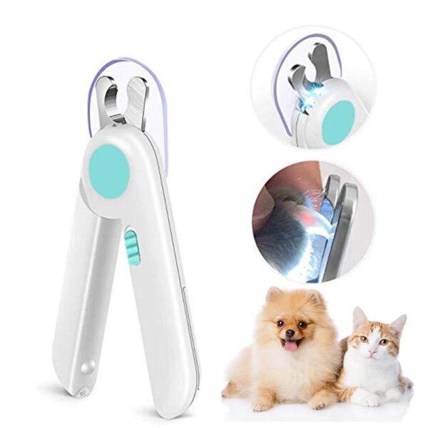 Professional LED Safety Pet Nail Clippers Stainless Steel Convenient Nail Cutter