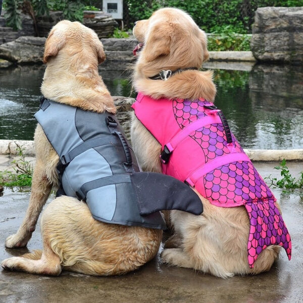 Dog Shark Life Jacket Swimsuit Vest
