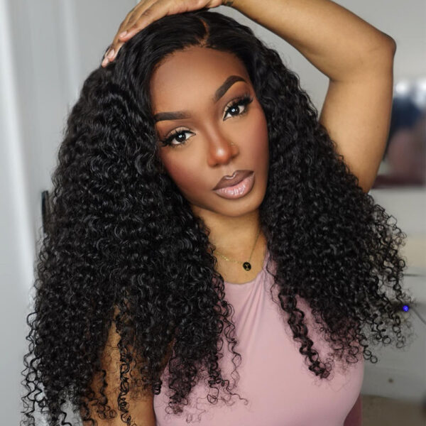 Cranberry 12A 5X5 HD Lace Curly Wave Pre Plucked Virgin Hair 18-36 inches Closure Long Wigs