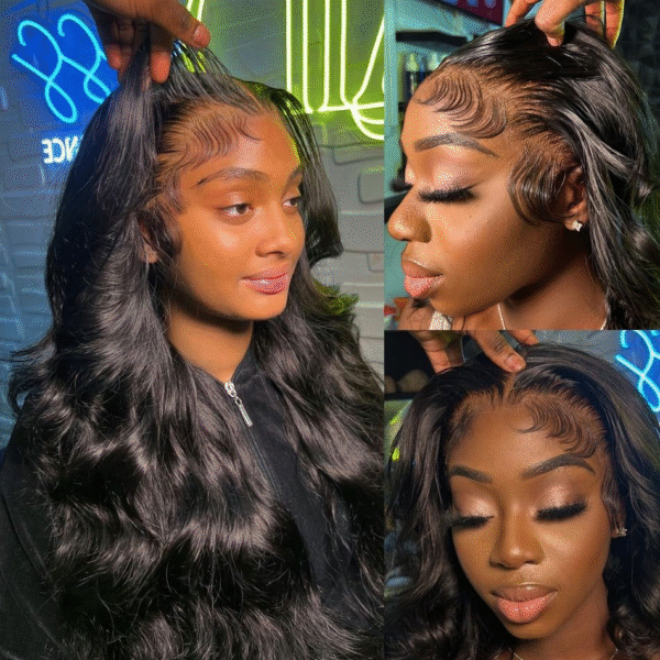 12A Cranberry Real 13X4 HD Body Wave Natural Black Long Lace Front Glueless Wig