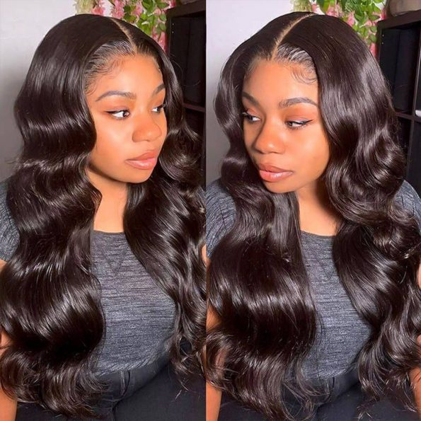 Cranberry 10A Peruvian 4x4 inch Lace Closure Human Hair Wigs Body Wave Human Hair Wigs