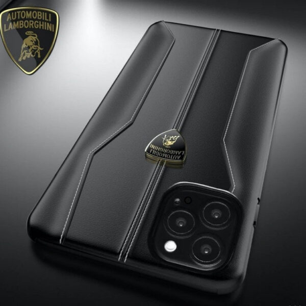 Luxury Genuine Leather Hand Crafted Official Lamborghini Huracan D1 Series Cover for Apple iPhone 13 Series