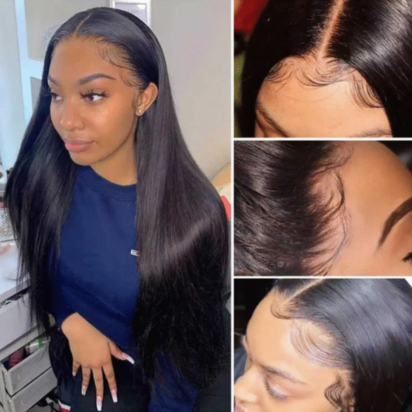 12A Cranberry Brazilian Silky 13X4 Straight Natural Color HD Lace Front Human Long Hair Wig