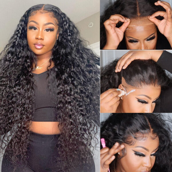 12A Cranberry 13X6 Transparent HD Lace Front Wig Deep Wave Curly Virgin Human Hair Long Wigs