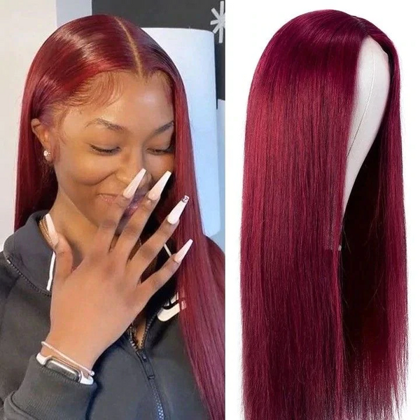 Cranberry Hair 99J Color Straight 13X4 Lace Front Wig