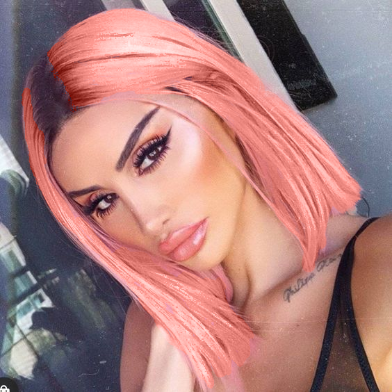 Cranberry 1B/Rose Pink Bob Straight 13X4 Lace Frontal Wigs For Black Women