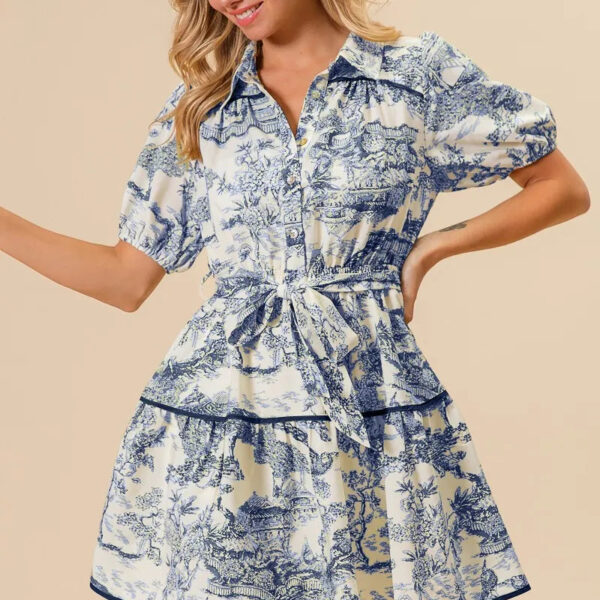 Woven Printed Tiered Dress