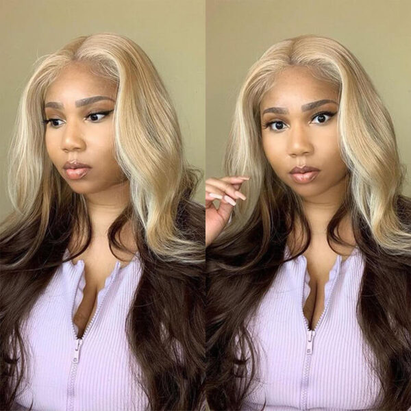 Cranberry Ombre Lace Front Wigs Body Wave 613 Blonde Brown 13x4 5*5 Lace Front Human Hair Wigs