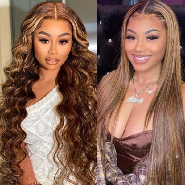Pre-Cut Glueless Wig Wear Go Highlight Blonde Body Wave Wig Human Hair