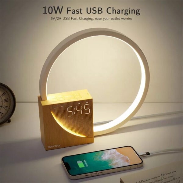 Touch bedside lamp and alarm clock - unique decor