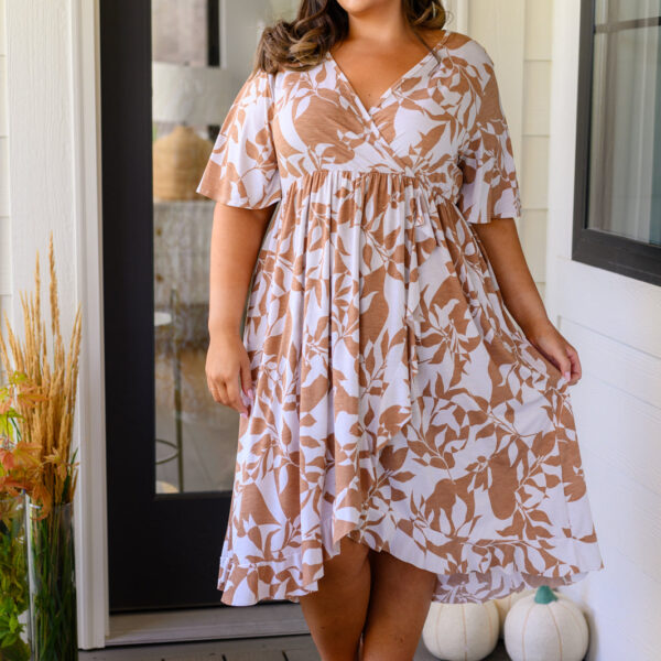 Charming Floral Faux Wrap Dress Perfect for Sparking Conversations
