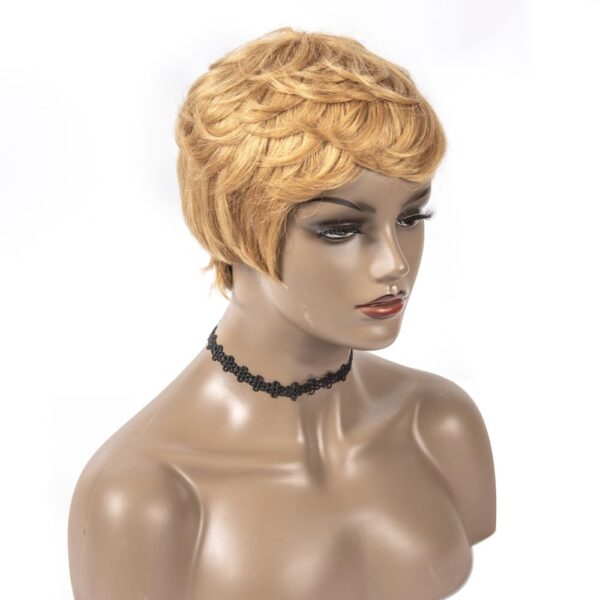 Cranberry Short Romance Wave Pixie cut wigs #27Wig Machine Made Human Hair Wig