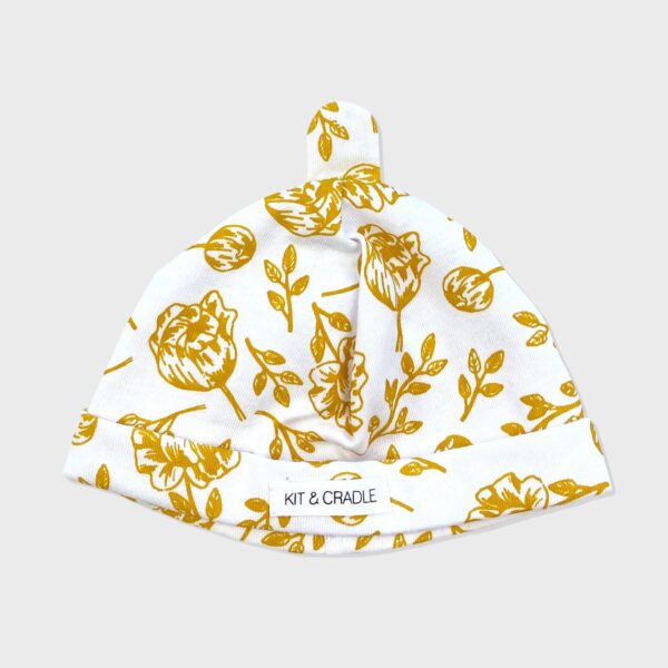 Newborn Beanie - Golden Peony