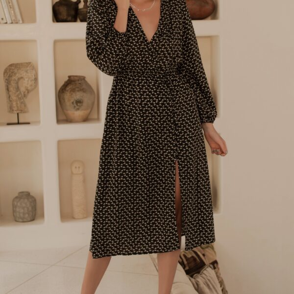 Chic Greta Long Sleeve Midi Dress - Now On Sale!
