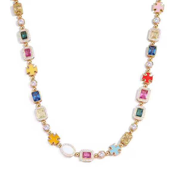 Gold Solstice Gemstone Necklace