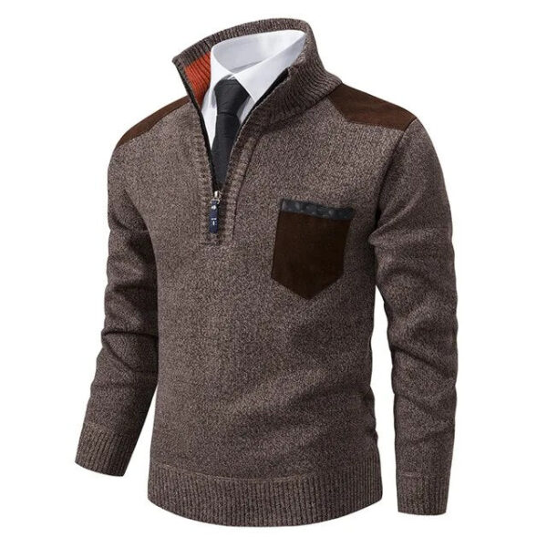 Carmine™ - Retro Jumper with Zip and High Neck