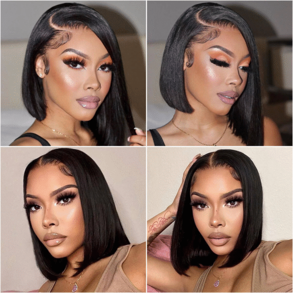 Cranberry Short Bob Straight 5x5/4X4/13X4 HD Lace Human Hair 200% Density Wigs