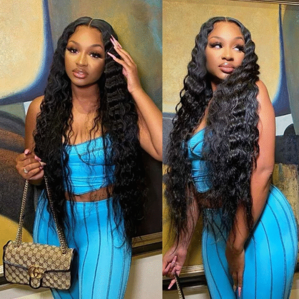 Cranberry 12A 5X5 HD Lace Loose Deep Pre Plucked 18-36 inches Closure Long Human Wigs