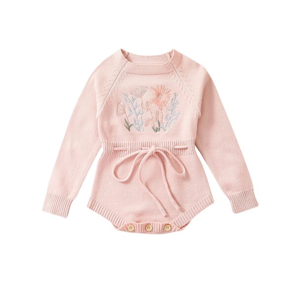 Girls Sweater One-piece Knit Romper