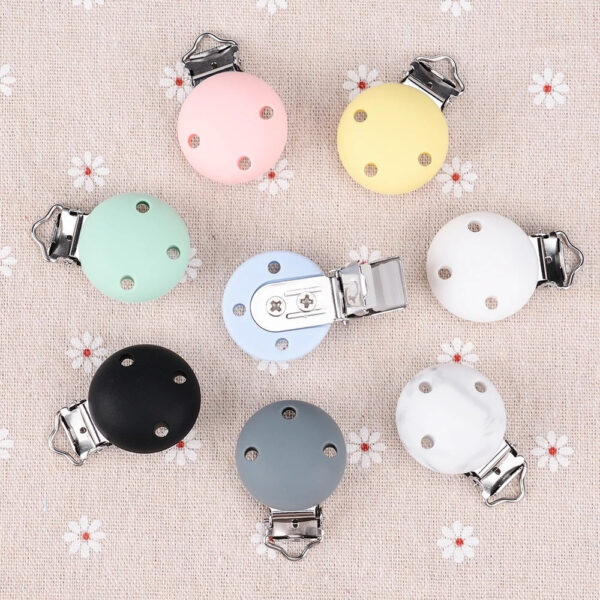 Round Shaped Pacifier Clips (5pcs)