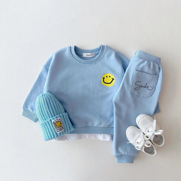 Smiley 2 pcs Sweatshirt +Pants Set