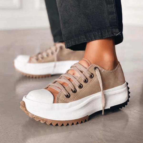 Chic Women's Platform Sneakers - Trendy Chunky Sole for Effortless Style