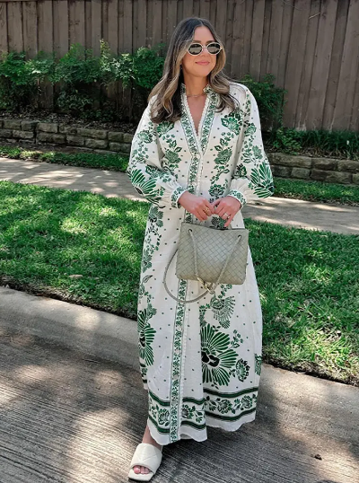 Aniyah - Botanical Elegance Maxi Dress