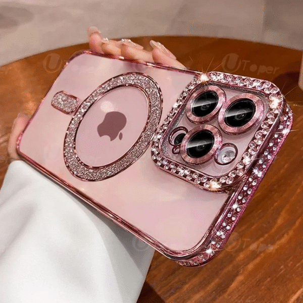 Cute 3D Diamond style Stone Plating Case for iPhone 16 Series | 15 Series (Select Model)