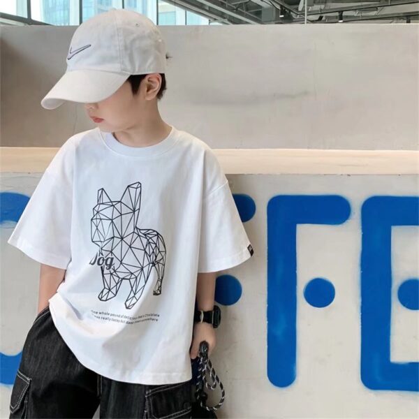 Geometric Bulldog Crew Neck