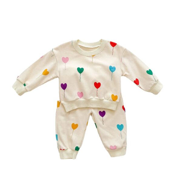 Heartloons Print Girls Jogger set
