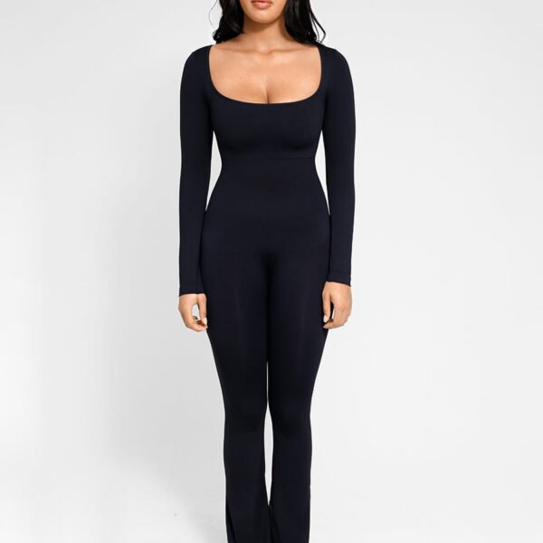 Brooke™ - Long Sleeve Tummy Control Flared Jumpsuit