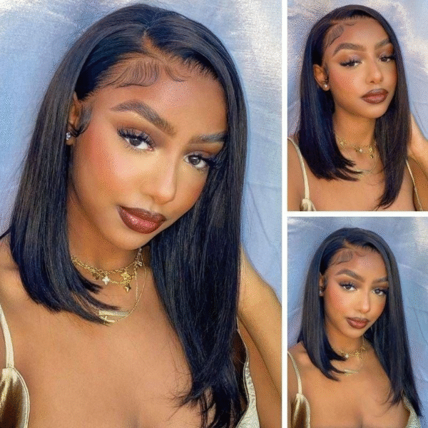 Cranberry Straight Lace Front Bob Wigs Short Peruvian Human Hair Wigs For Black Women