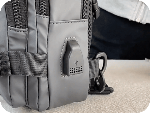 charging USB smart unisex corssbody bag