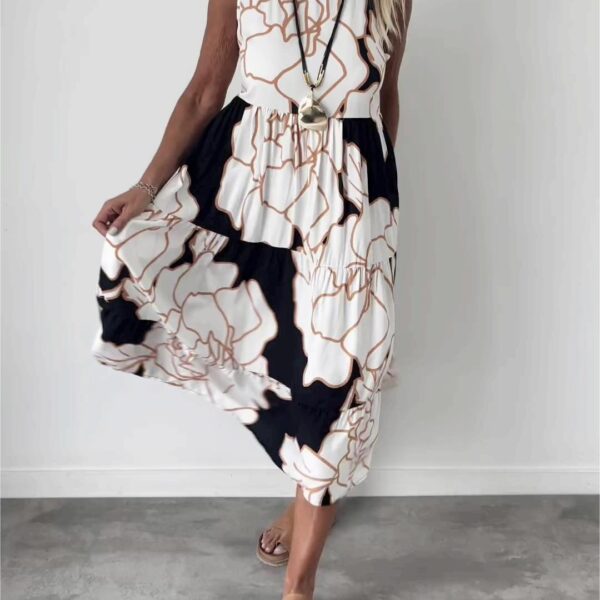 Off-the-shoulder Printed Dress