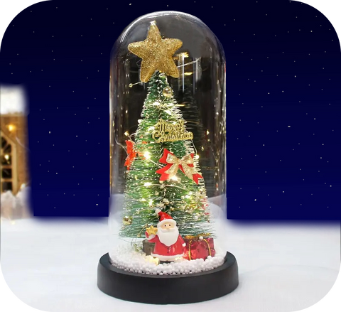 holiday christmas glass dom