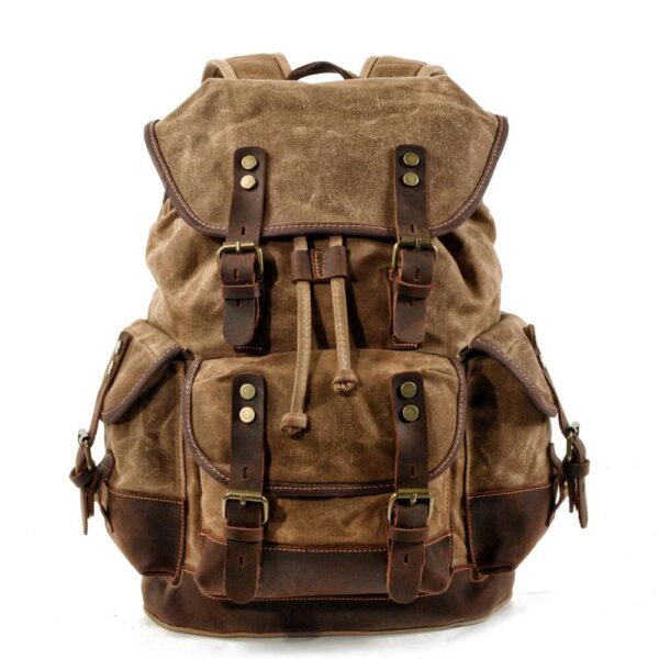 Cotton Oil Wax Canvas Backpack