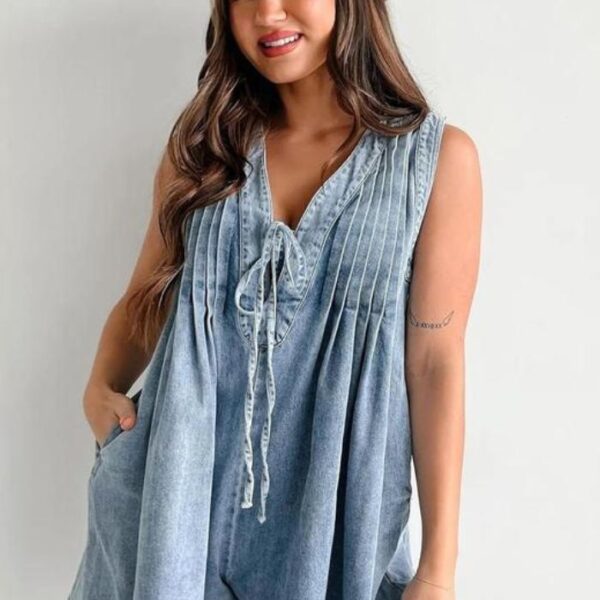 Dixie - Mini Denim Jumpsuit