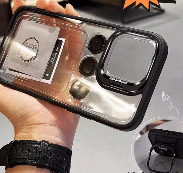 Camera Stand Cases with Lens Protection For iPhone 16 Series (with Free Camera Lens)