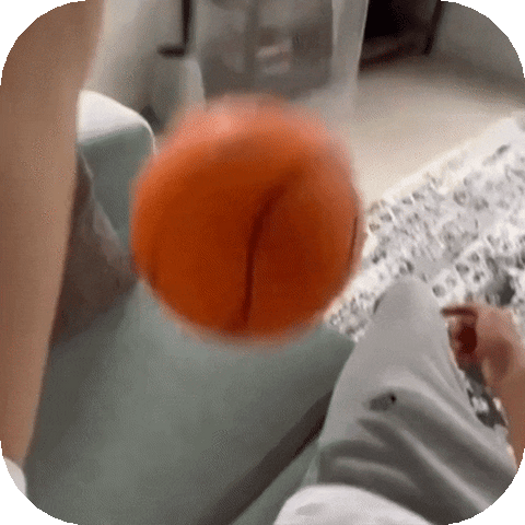 man playing with the whisperball silent basketball