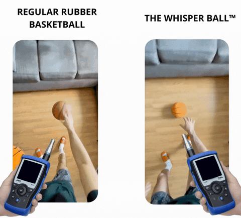 whisperball silent basketball vs rubber basketball