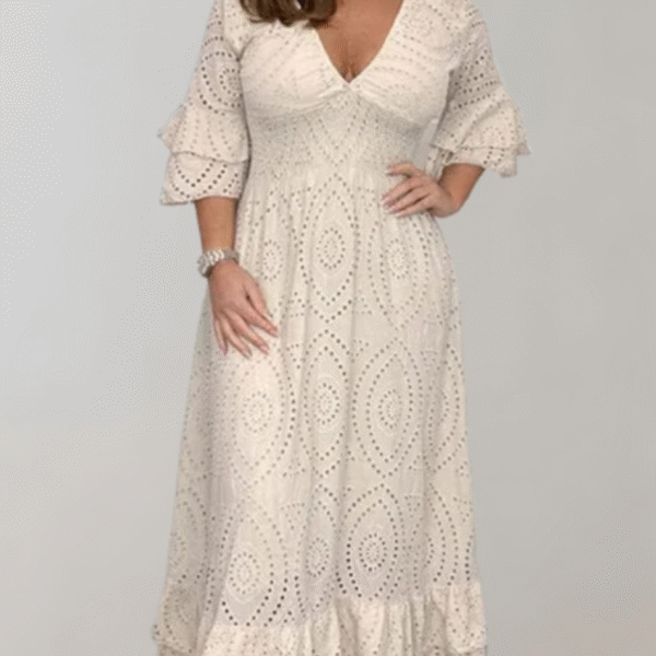 Chic Women's V-Neck Summer Dress - Breezy and Comfortable Casual Wear